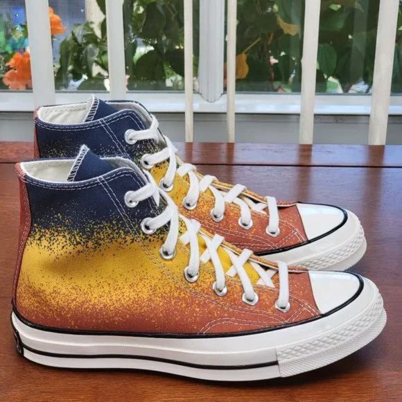 Converse Men's Chuck 70 Hi Canvas A03157C Fire Opal/Goldtone Size 10.5 - Picture 2 of 10